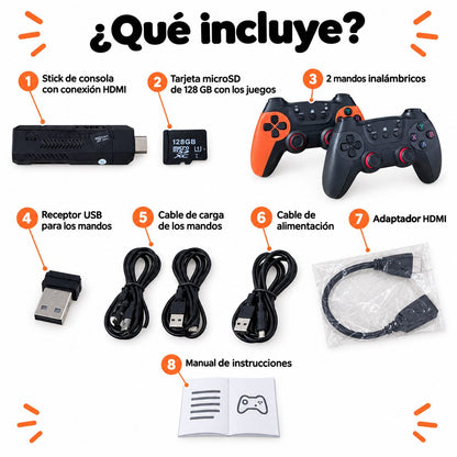 Qué incluye la caja de la consola retro